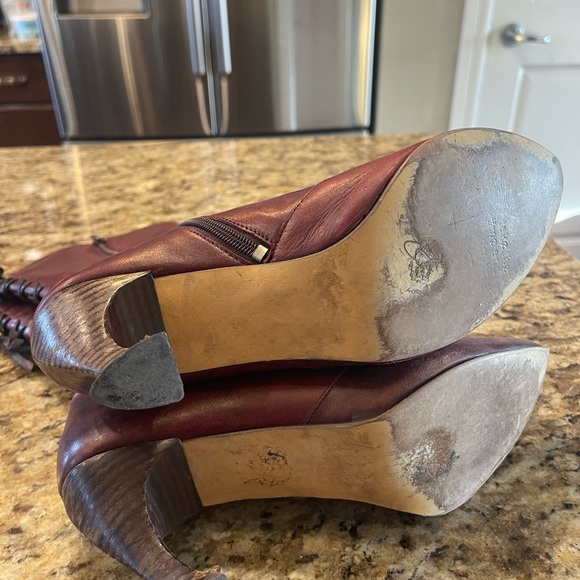 John Fluevog coffee Kona boots burgundy size 10 - Picture 7 of 8